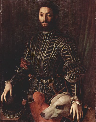 Porträt des Guidobaldo II della Rovere, Herzog von Urbino von Agnolo Bronzino